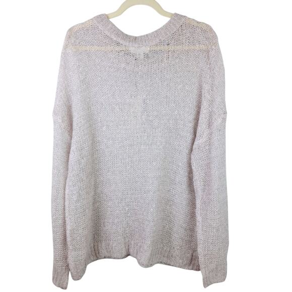 Treasure & Bond x Something Navy SZ L Wool Alpaca Blend Sweater Lilac Blush NWT - Picture 4 of 6